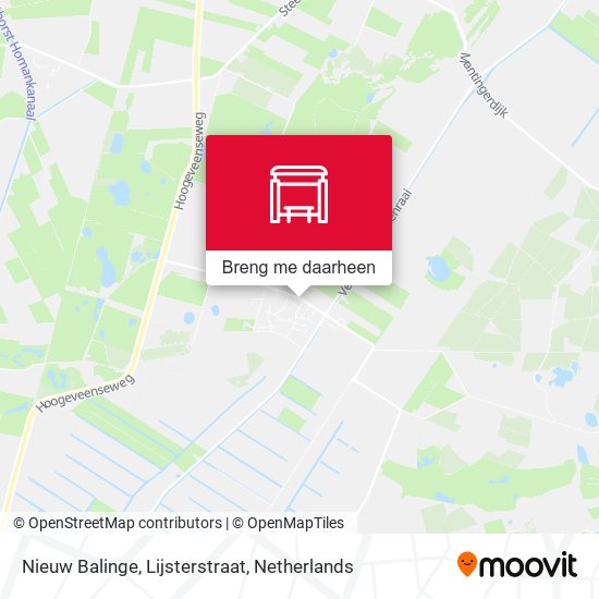 Nieuw Balinge, Lijsterstraat kaart