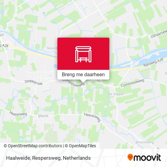 Haalweide, Respersweg kaart