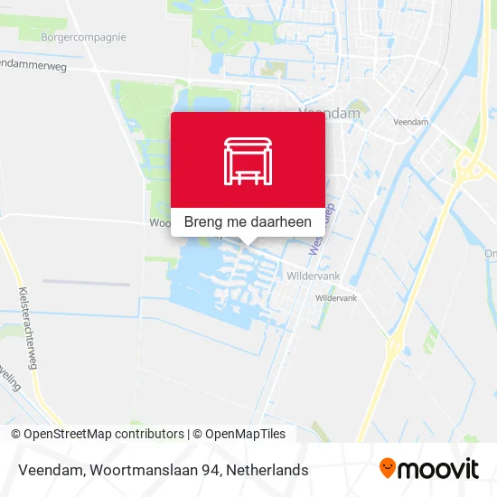 Veendam, Woortmanslaan 94 kaart