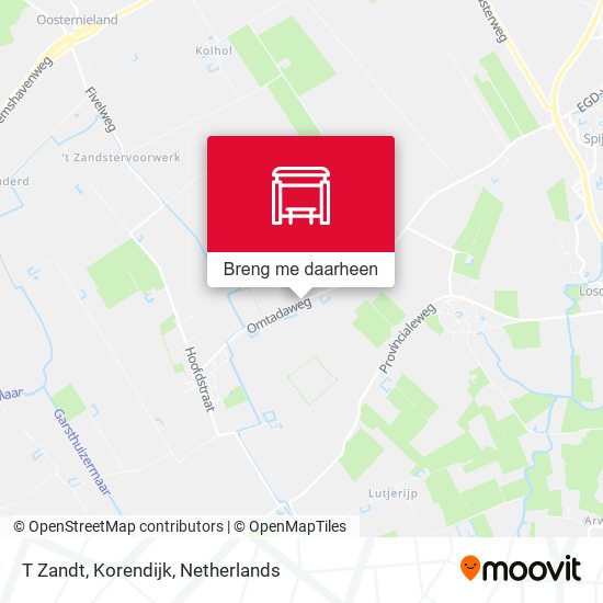 T Zandt, Korendijk kaart