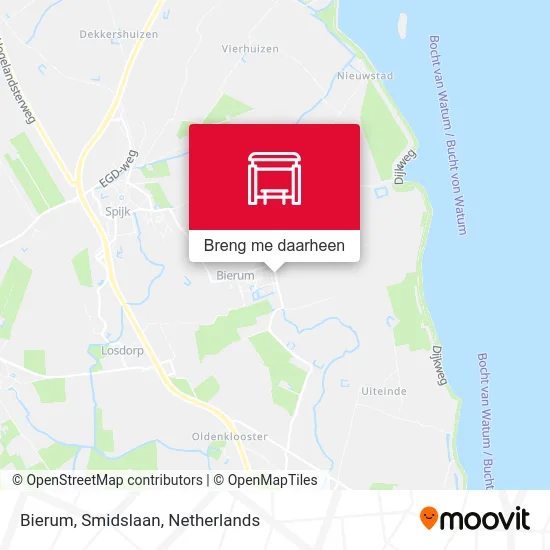 Bierum, Smidslaan kaart