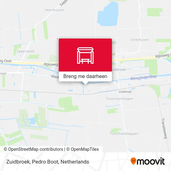 Zuidbroek, Pedro Boot kaart