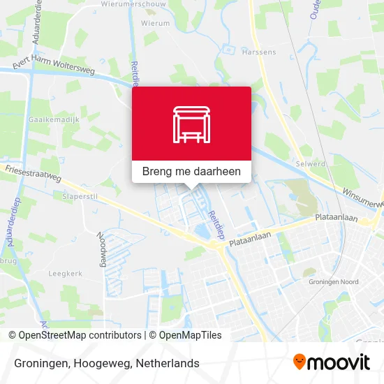 Groningen, Hoogeweg kaart