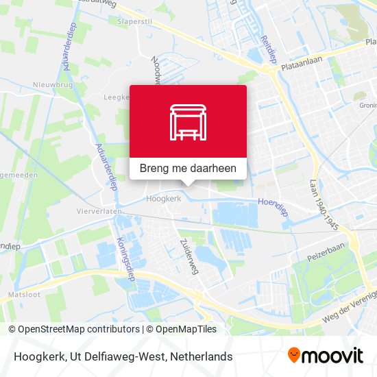 Hoogkerk, Ut Delfiaweg-West kaart