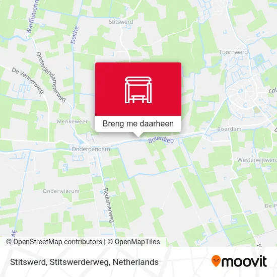 Stitswerd, Stitswerderweg kaart