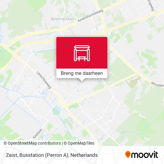 Zeist, Busstation (Perron A) kaart