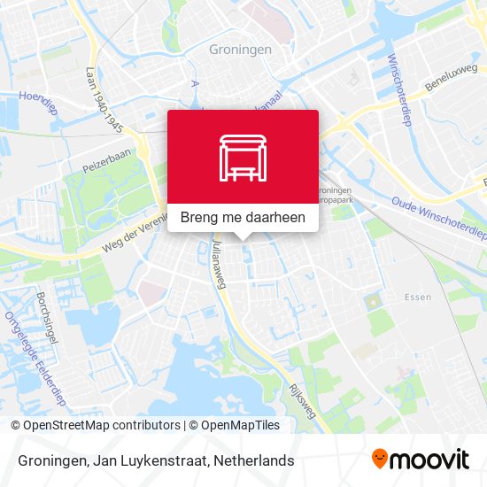 Groningen, Jan Luykenstraat kaart