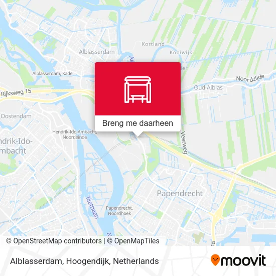 Alblasserdam, Hoogendijk kaart