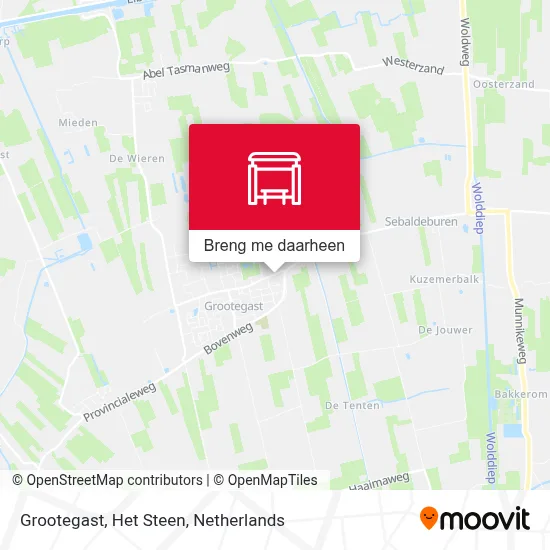 Grootegast, Het Steen kaart