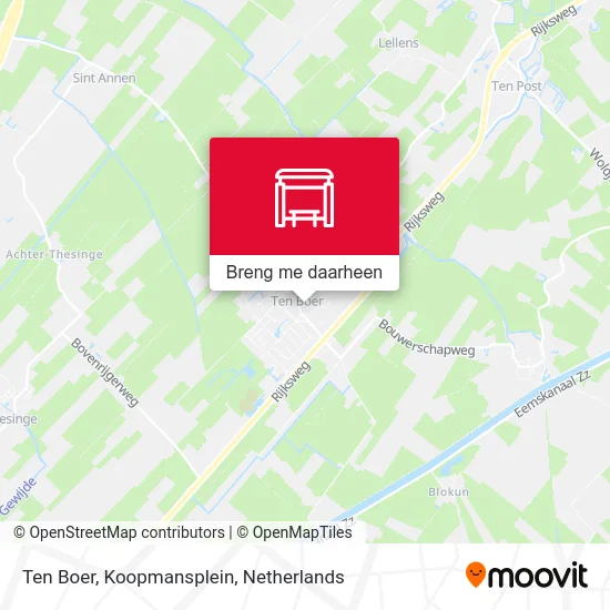 Ten Boer, Koopmansplein kaart