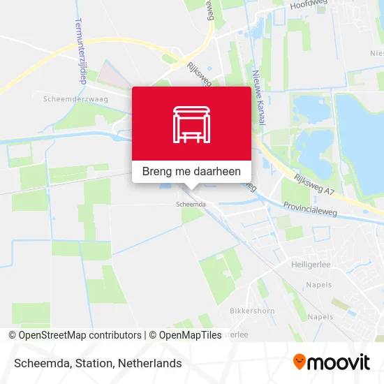 Scheemda, Station kaart
