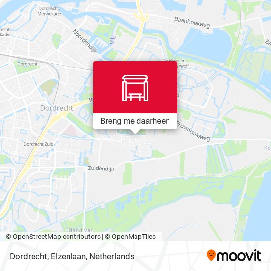 Dordrecht, Elzenlaan kaart