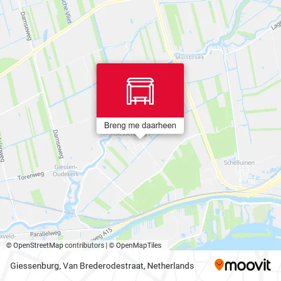 Giessenburg, Van Brederodestraat kaart