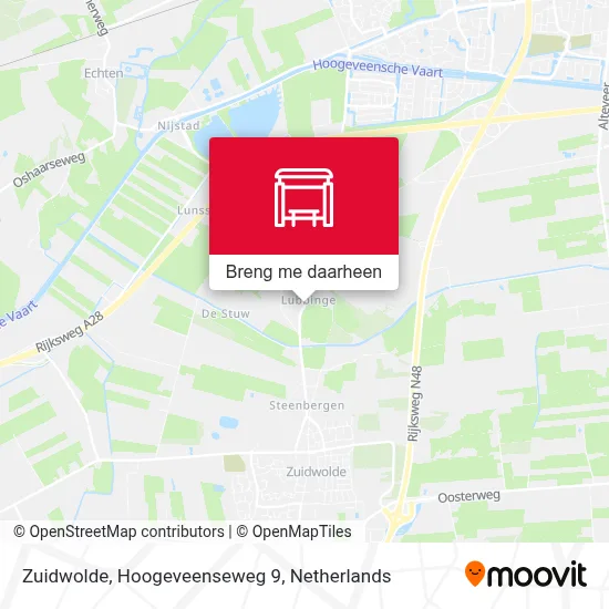 Zuidwolde, Hoogeveenseweg 9 kaart