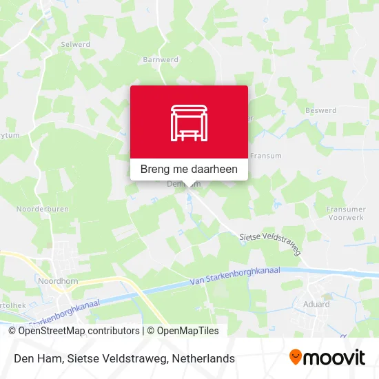 Den Ham, Sietse Veldstraweg kaart