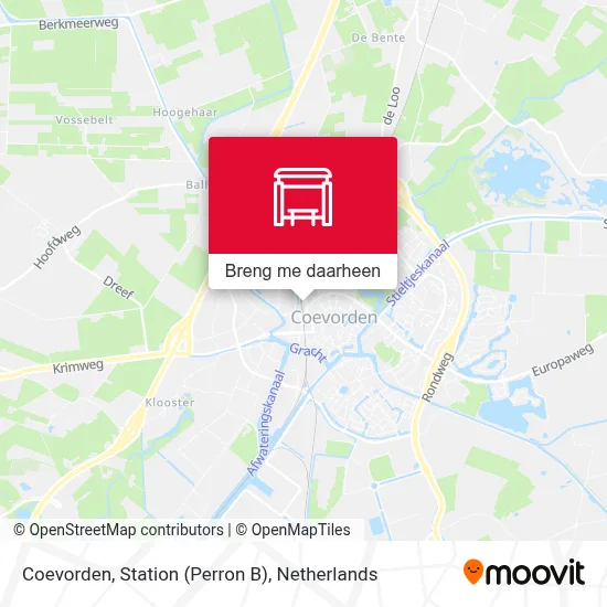 Coevorden, Station (Perron B) kaart