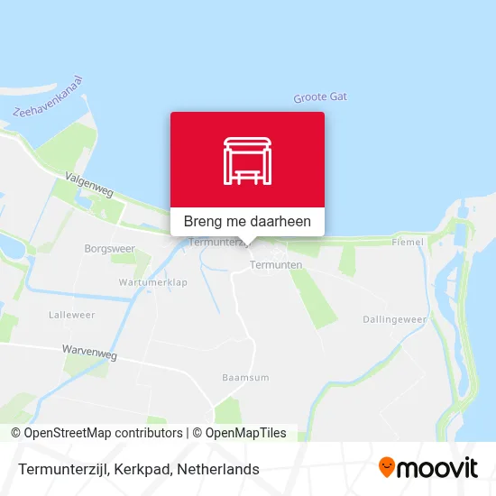 Termunterzijl, Kerkpad kaart