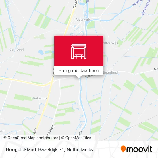 Hoogblokland, Bazeldijk 71 kaart