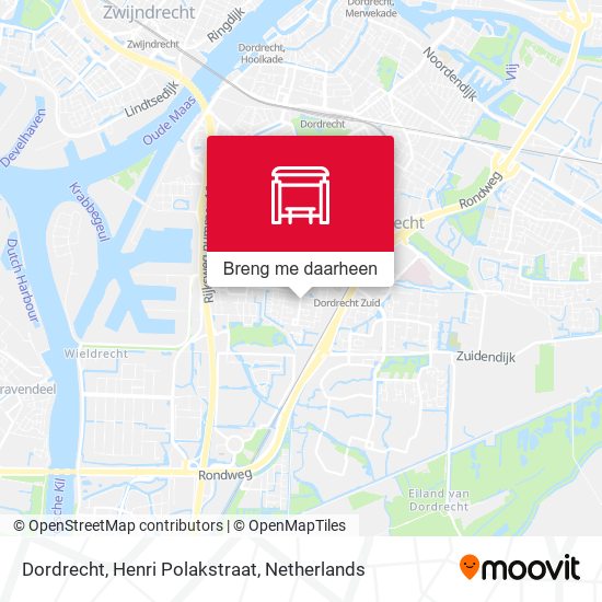 Dordrecht, Henri Polakstraat kaart