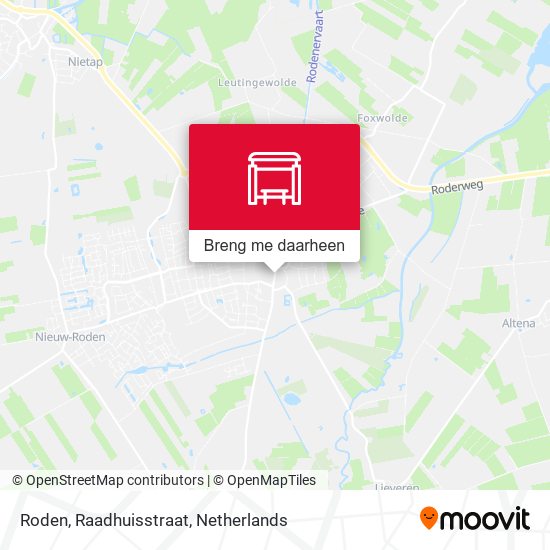 Roden, Raadhuisstraat kaart