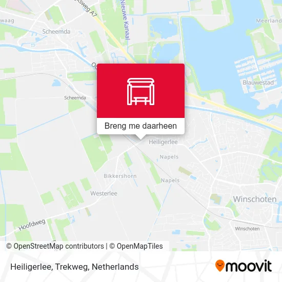 Heiligerlee, Trekweg kaart