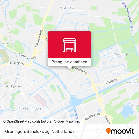 Groningen, Beneluxweg kaart