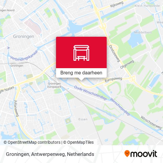 Groningen, Antwerpenweg kaart