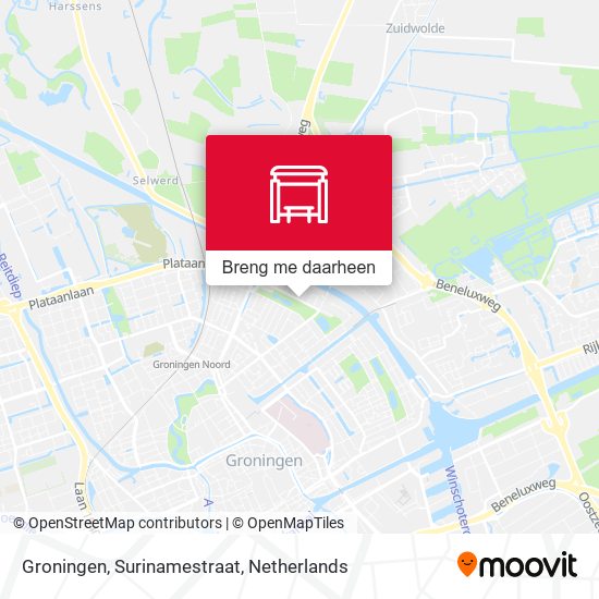 Groningen, Surinamestraat kaart