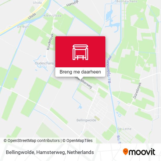 Bellingwolde, Hamsterweg kaart