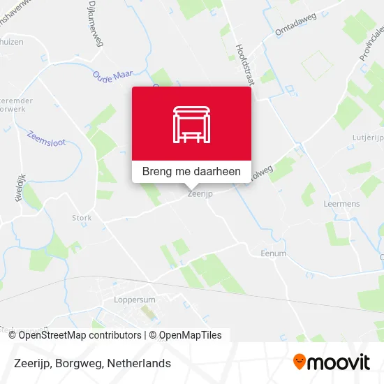 Zeerijp, Borgweg kaart