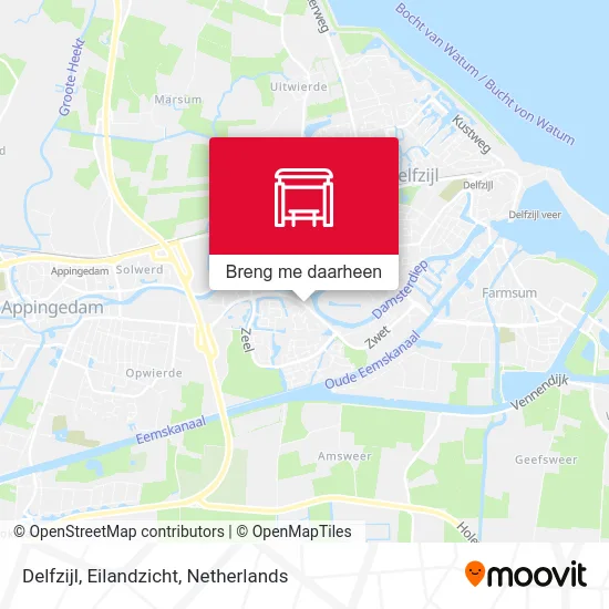 Delfzijl, Eilandzicht kaart