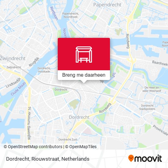 Dordrecht, Riouwstraat kaart