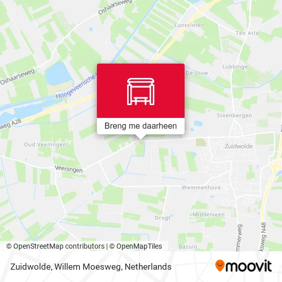 Zuidwolde, Willem Moesweg kaart