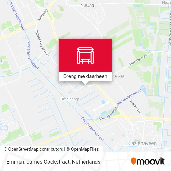 Emmen, James Cookstraat kaart