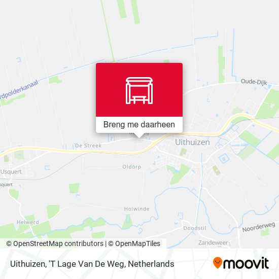Uithuizen, 'T Lage Van De Weg kaart