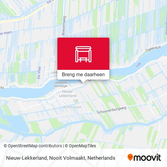 Nieuw-Lekkerland, Nooit Volmaakt kaart