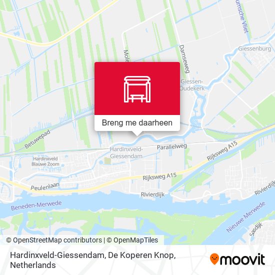 Hardinxveld-Giessendam, De Koperen Knop kaart