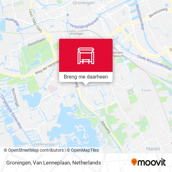Groningen, Van Lenneplaan kaart