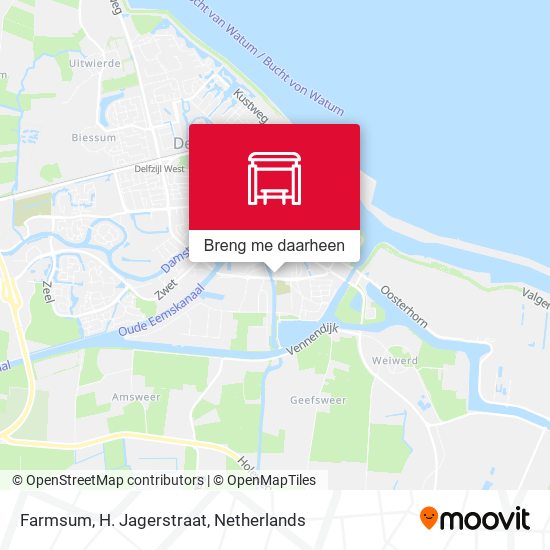 Farmsum, H. Jagerstraat kaart