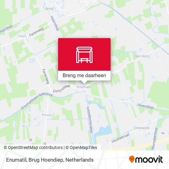 Enumatil, Brug Hoendiep kaart