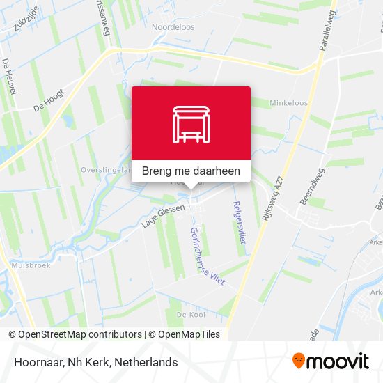 Hoornaar, Nh Kerk kaart