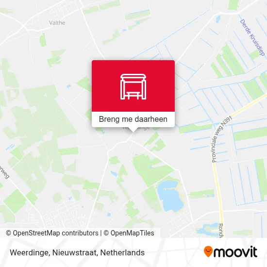Weerdinge, Nieuwstraat kaart