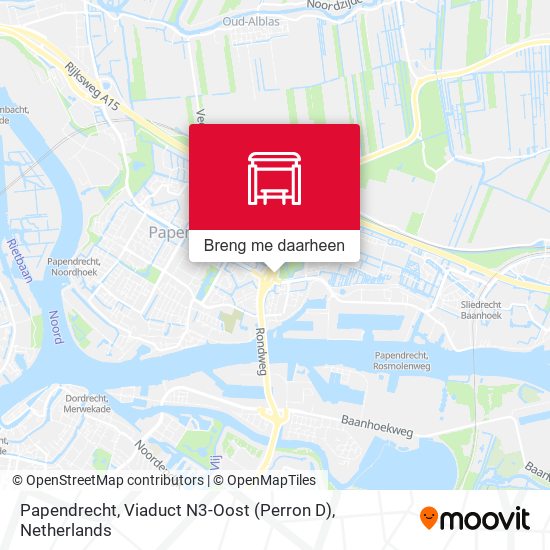 Papendrecht, Viaduct N3-Oost (Perron D) kaart