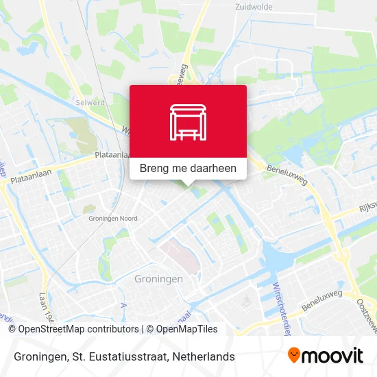 Groningen, St. Eustatiusstraat kaart