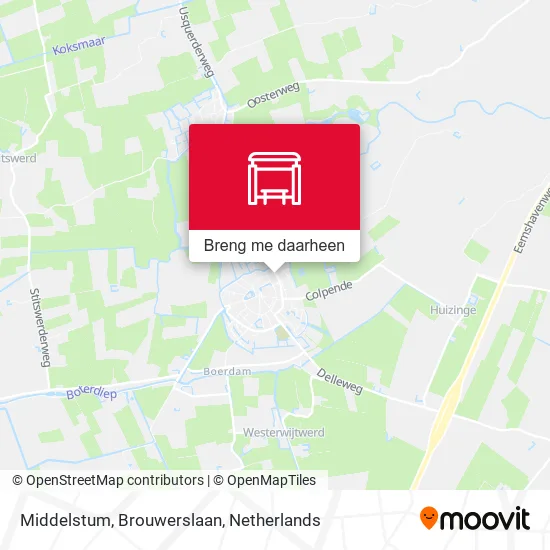 Middelstum, Brouwerslaan kaart