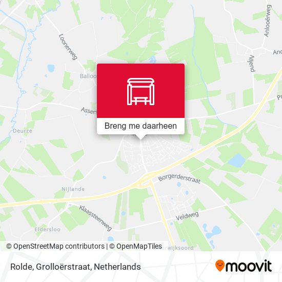 Rolde, Grolloërstraat kaart