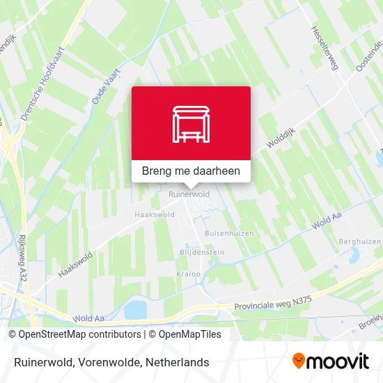 Ruinerwold, Vorenwolde kaart