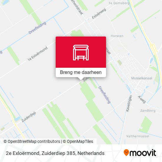 2e Exloërmond, Zuiderdiep 385 kaart
