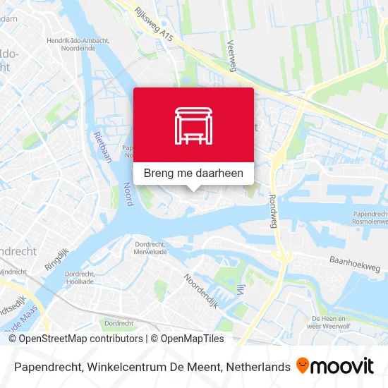 Papendrecht, Winkelcentrum De Meent kaart