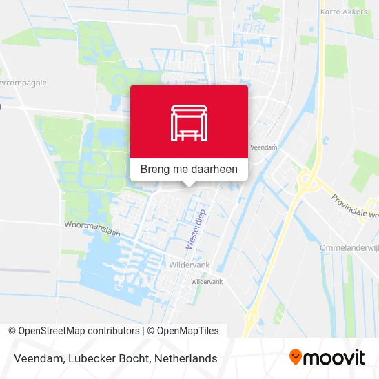 Veendam, Lubecker Bocht kaart